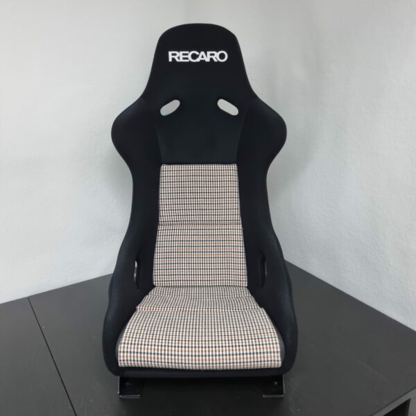 Innenflächen passend für Recaro Pole Position mit Bezugsstoff Pepita schwarz/ weiß/ orange – Bild 4