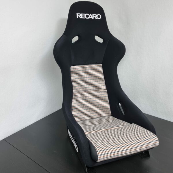 Innenflächen passend für Recaro Pole Position mit Bezugsstoff Pepita schwarz/ weiß/ orange – Bild 2