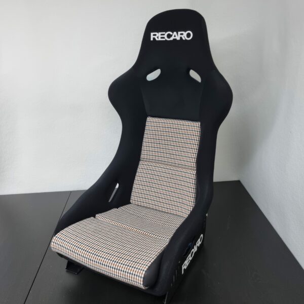 Innenflächen passend für Recaro Pole Position mit Bezugsstoff Pepita schwarz/ weiß/ orange