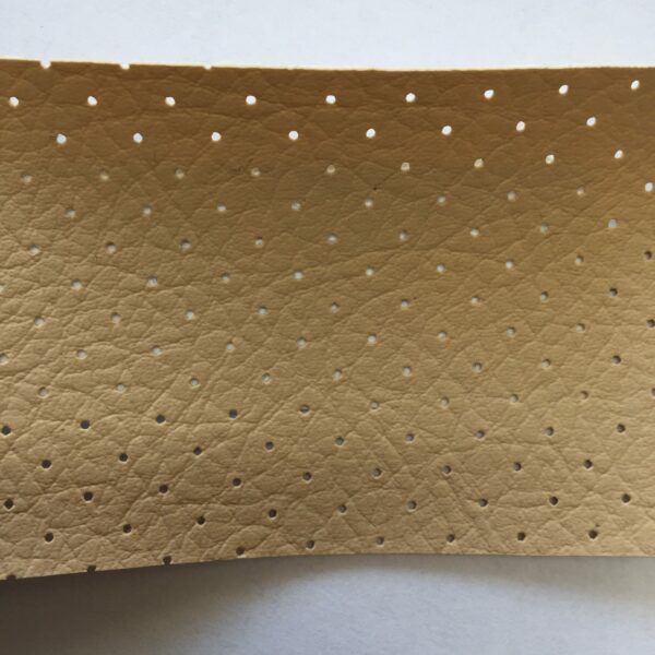 Innenhimmelmaterial Kunstleder beige/ sand perforiert