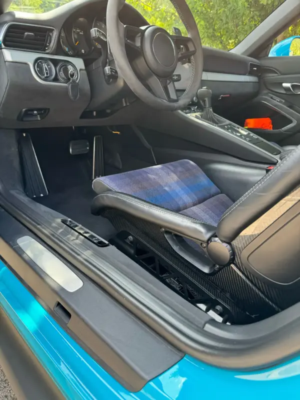 Innenflächen passend für Porsche Sportschalensitz mit Bezugsstoff Multicolor blau – Bild 3