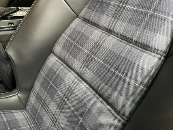 Bezüge für Innenflächen passend für Porsche Vollschalensitz mit Bezugsstoff Schottenkaro blau - grau