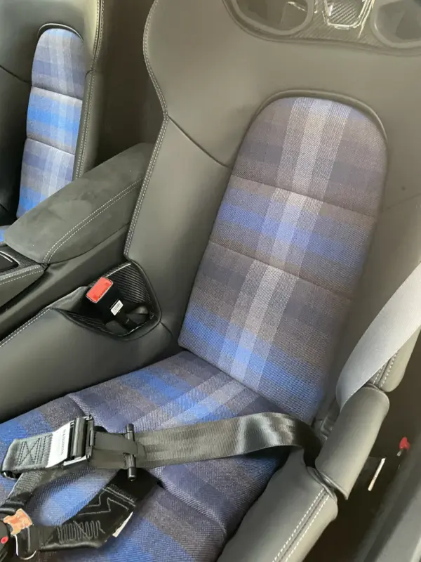 Bezüge für Innenflächen passend für Porsche Vollschalensitz mit Bezugsstoff Multicolor blau