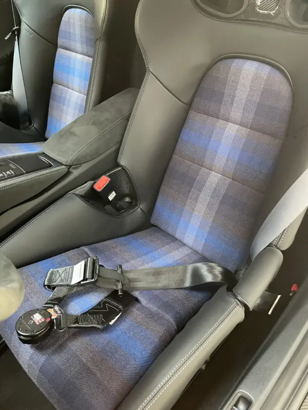 Bezüge für Innenflächen passend für Porsche Vollschalensitz mit Bezugsstoff Multicolor blau