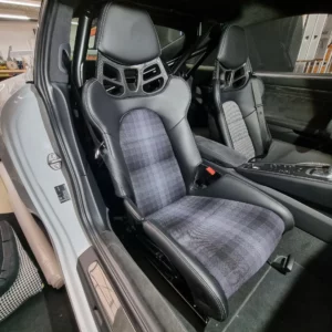 Innenflächen passend für Porsche Vollschalensitz mit Bezugsstoff Multicolor dunkelgrau
