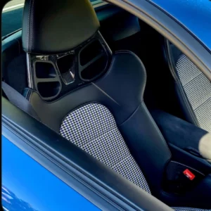 Innenflächen passend für Porsche Vollschalensitz mit Bezugsstoff Pepita blau