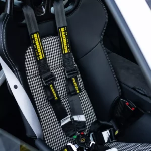 Innenflächen passend für Porsche Vollschalensitz mit Bezugsstoff Pepita schwarz / weiß