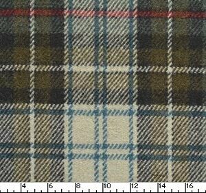 Bezugsstoff Autostoff Schottenkaro beige creme/ grün